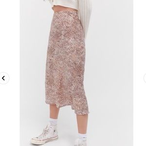 Urban Outfitters Rowen Satin Slip Skirt